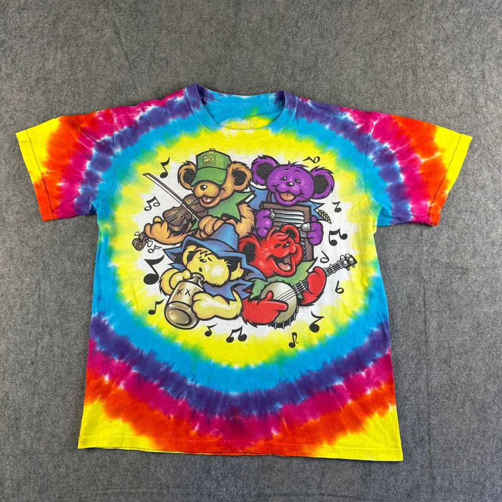 Liquid Blue Grateful Dead Big River Jamboree Tie Dye T-Shirt Mens Small Multi